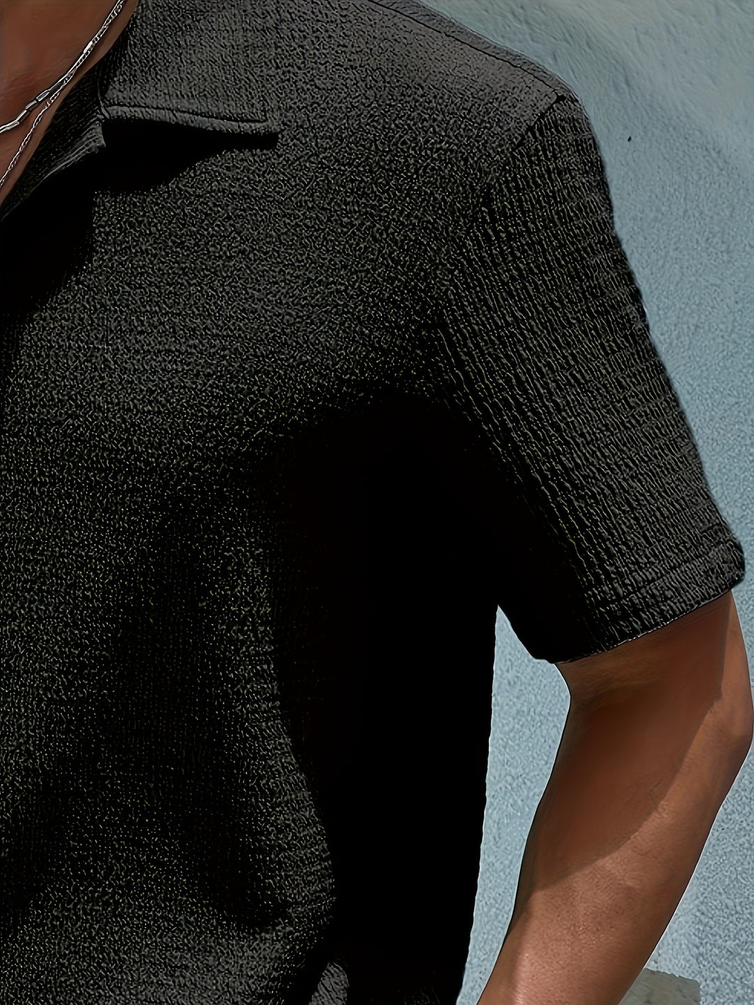 Textured Button-Up Shirt