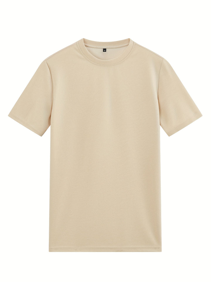 Textured Minimalist T-Shirt and Shorts Set