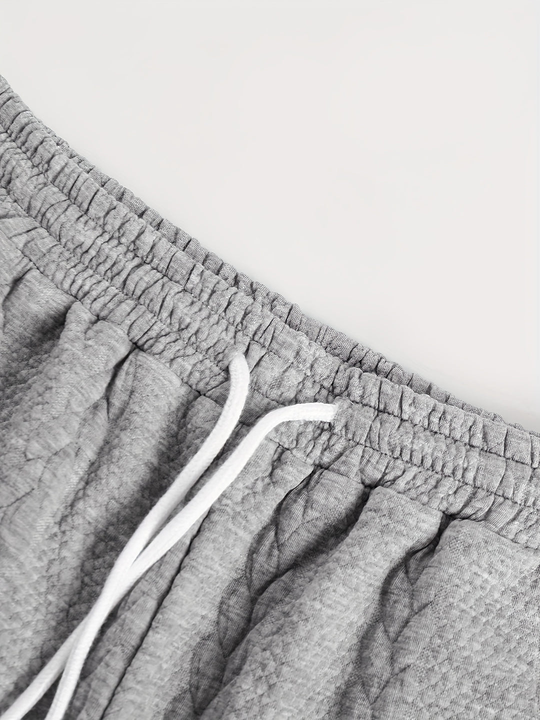 Textured Cable Knit T-Shirt and Shorts Set