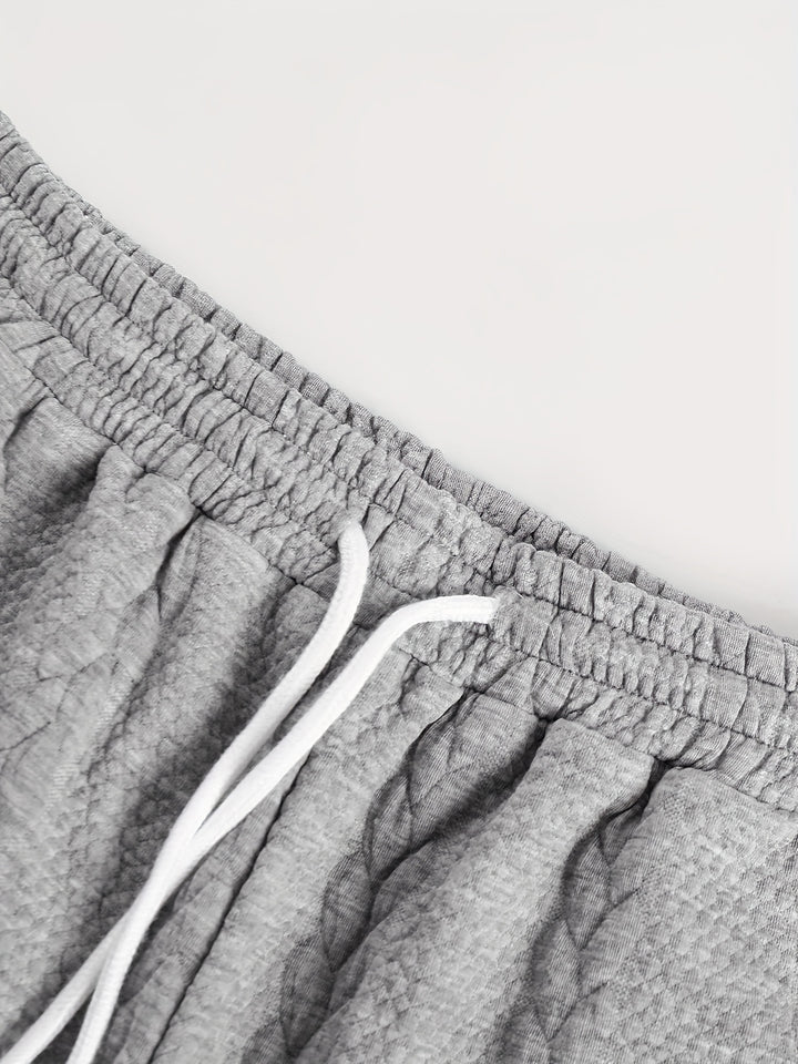 Textured Cable Knit T-Shirt and Shorts Set