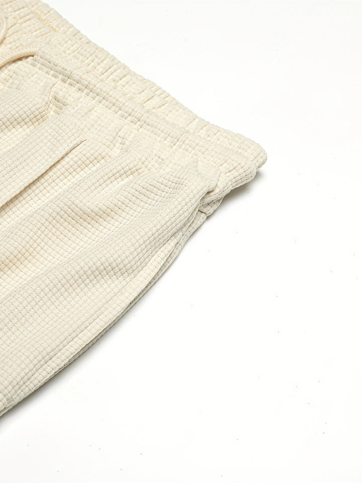 Textured Long Sleeve Top and Joggers Set