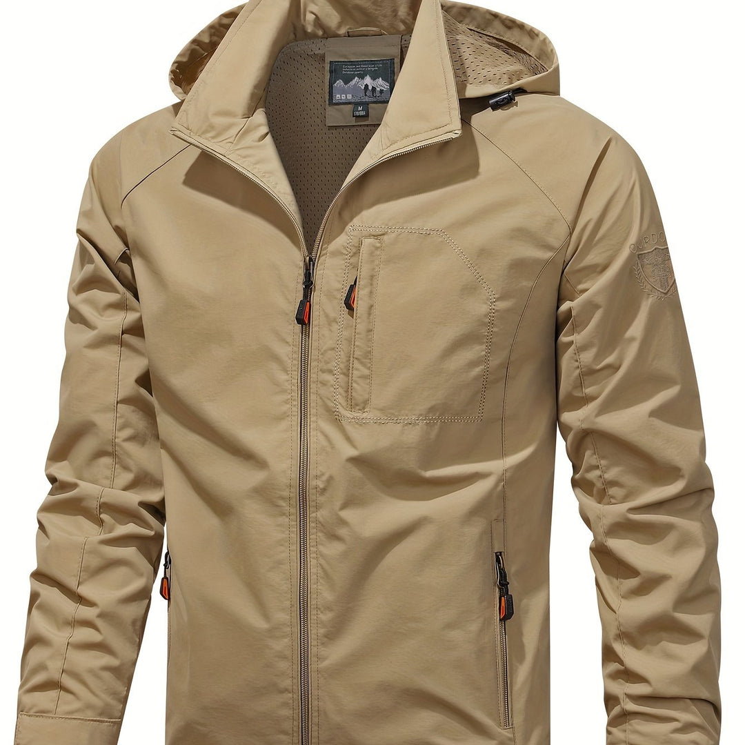 Lightweight Hooded Windbreaker Jacket