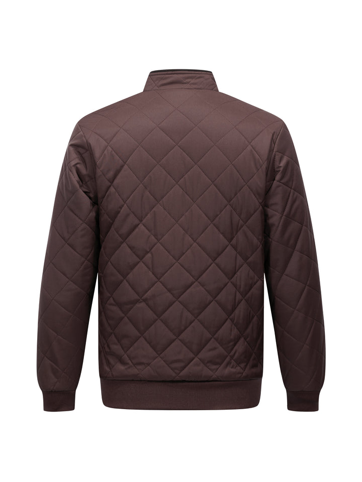 Quilted Fleece-Lined Bomber Jacket