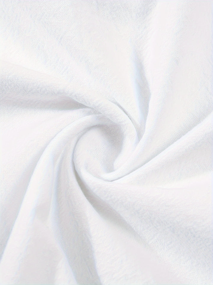 Textured Long Sleeve Henley Shirt