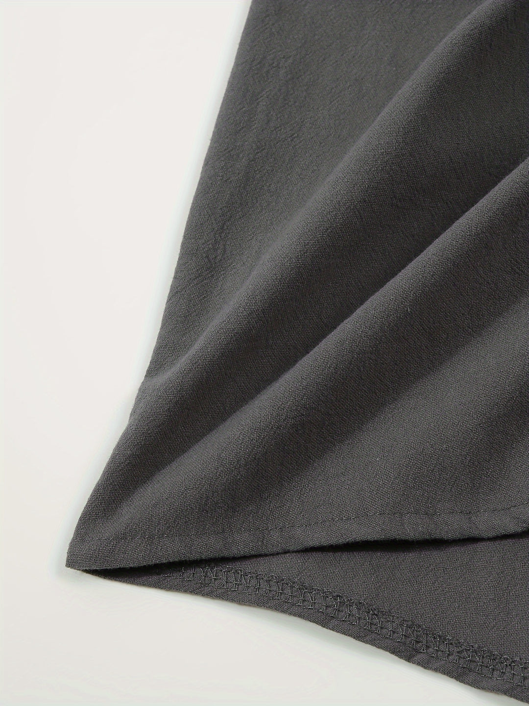 Textured Long Sleeve Henley Shirt