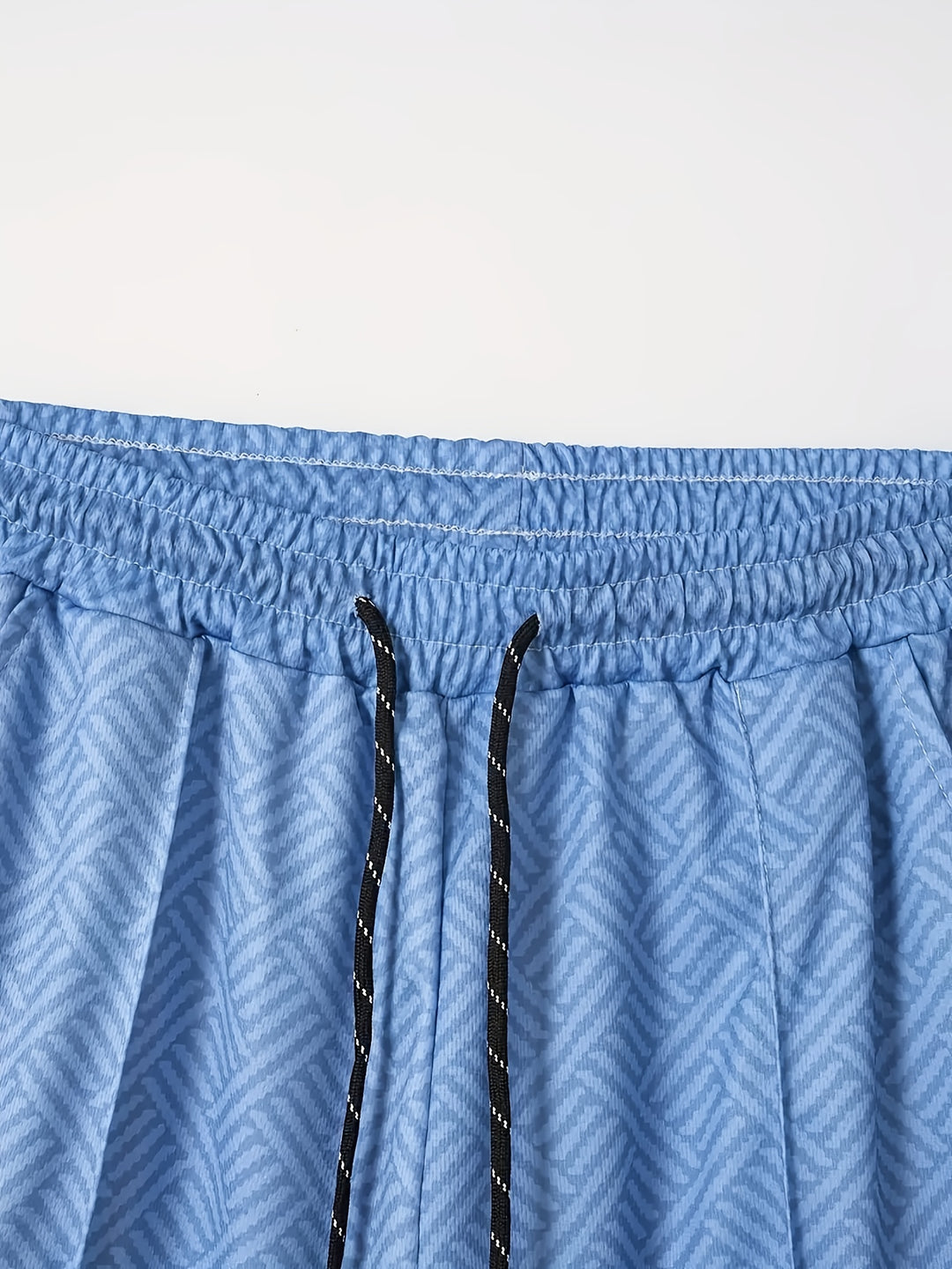 Textured Zip Polo Shirt and Shorts Set