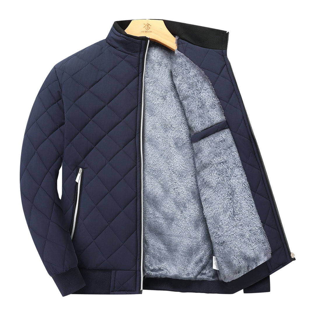 Quilted Fleece-Lined Bomber Jacket