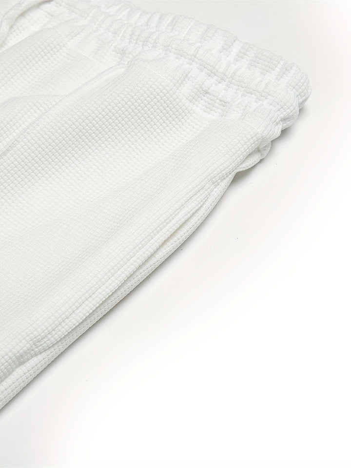 Textured Long Sleeve Top and Joggers Set