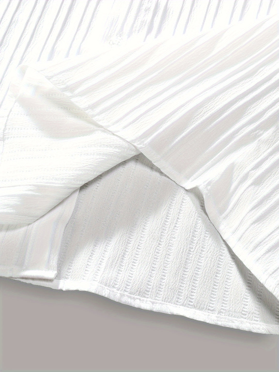 Pleated Short Sleeve Shirt and Trousers Set