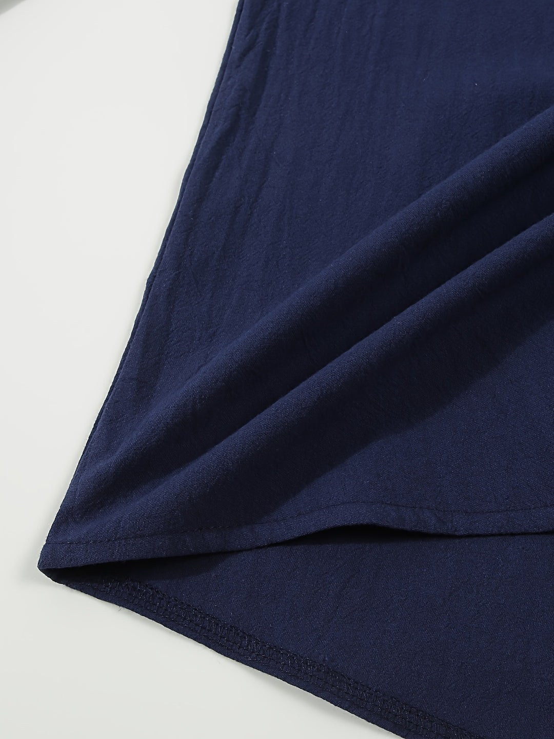 Textured Long Sleeve Henley Shirt