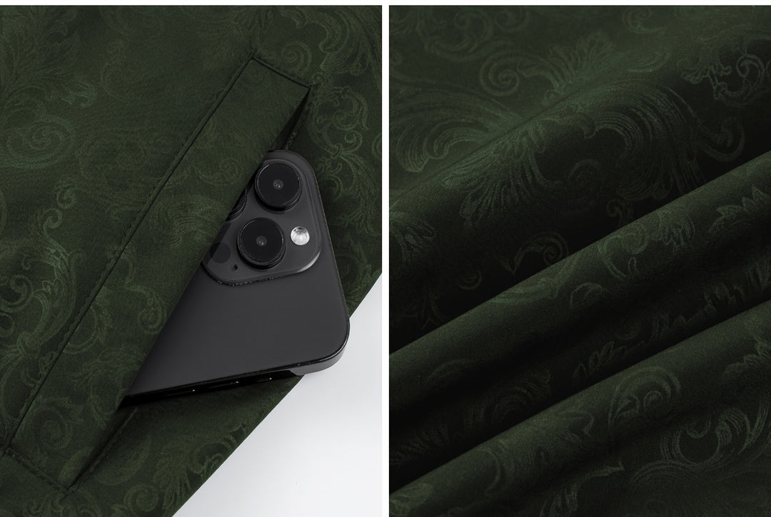 Textured Floral Bomber Jacket