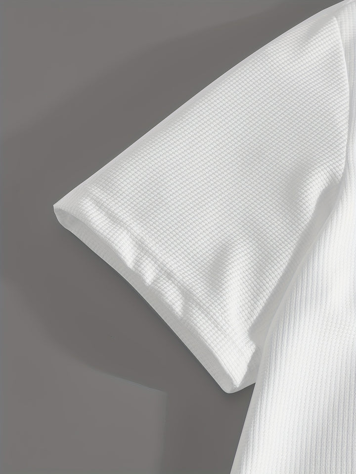 Textured Minimalist T-Shirt and Shorts Set