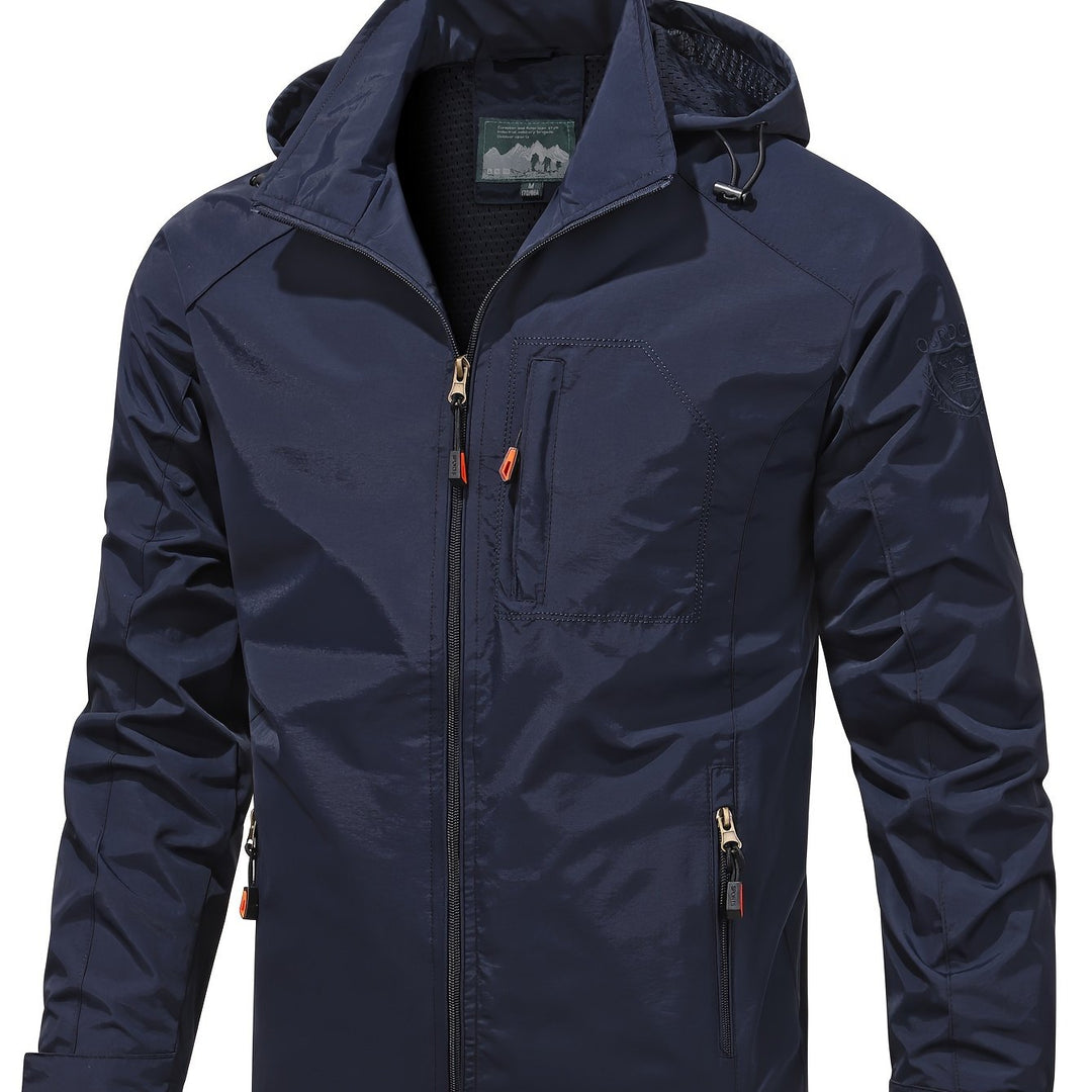 Lightweight Hooded Windbreaker Jacket