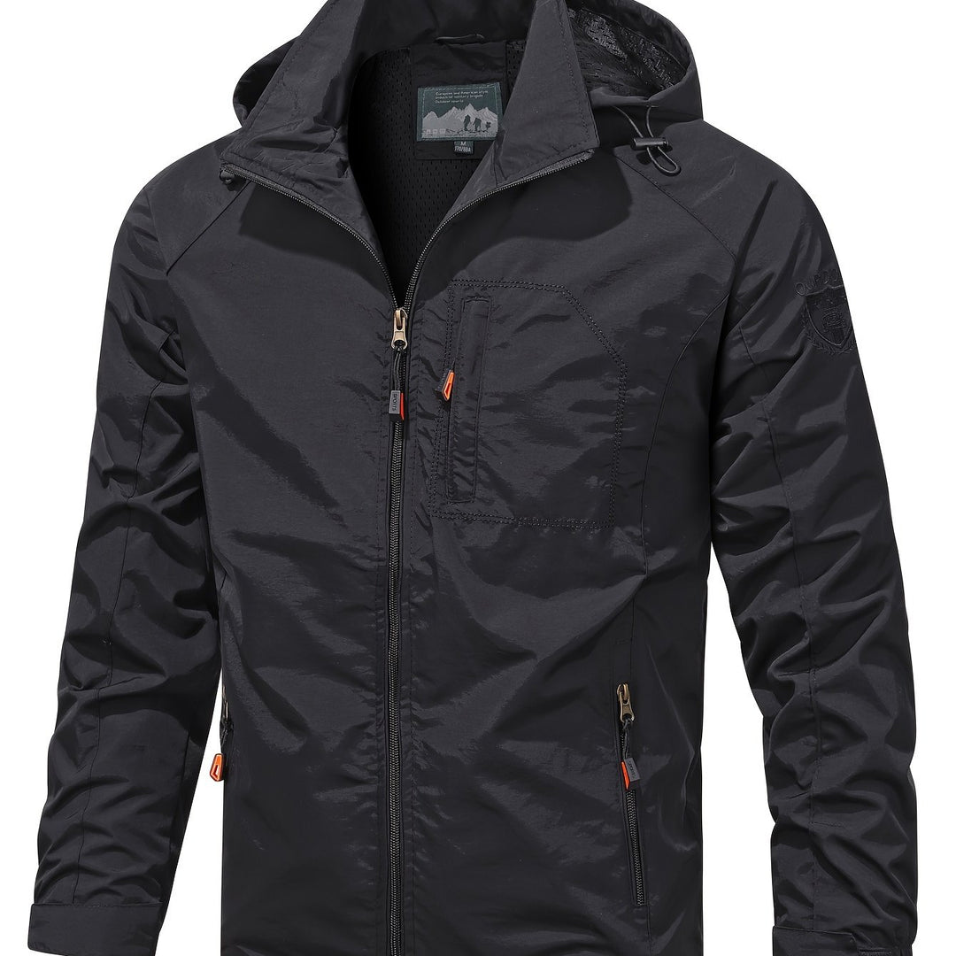 Lightweight Hooded Windbreaker Jacket