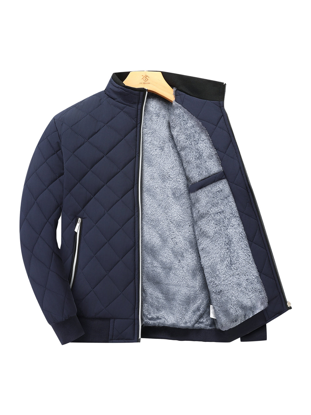 Quilted Fleece-Lined Bomber Jacket