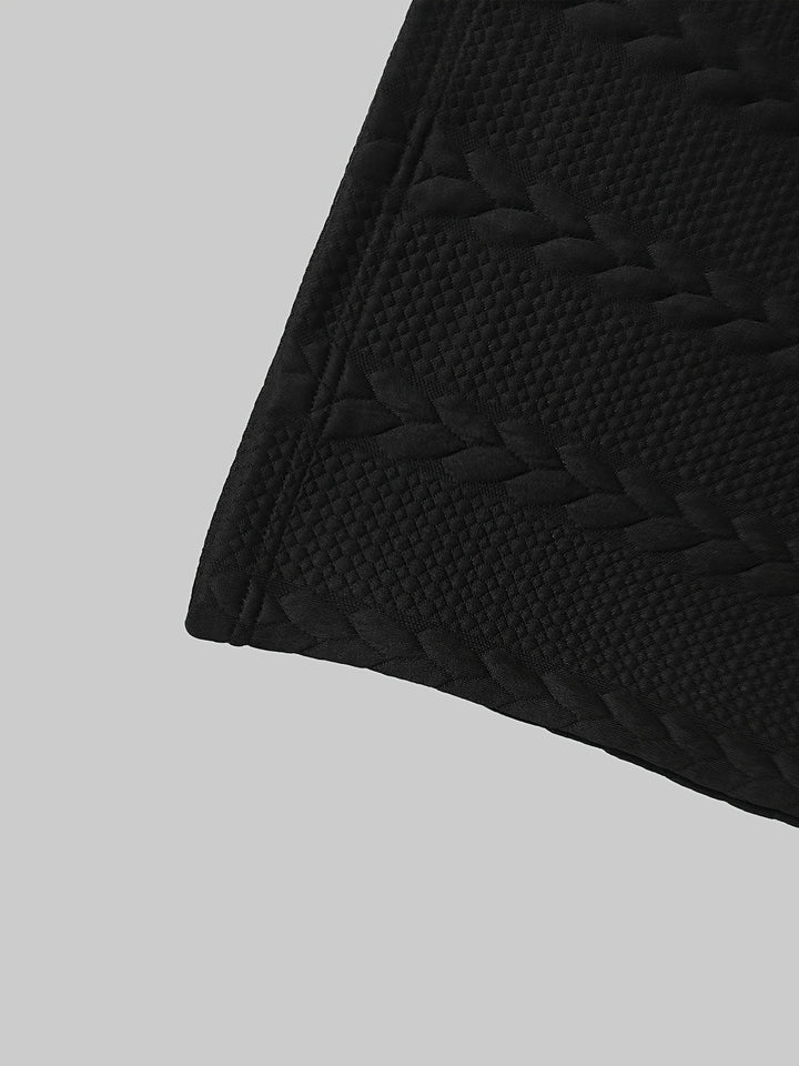 Textured Cable Knit T-Shirt and Shorts Set