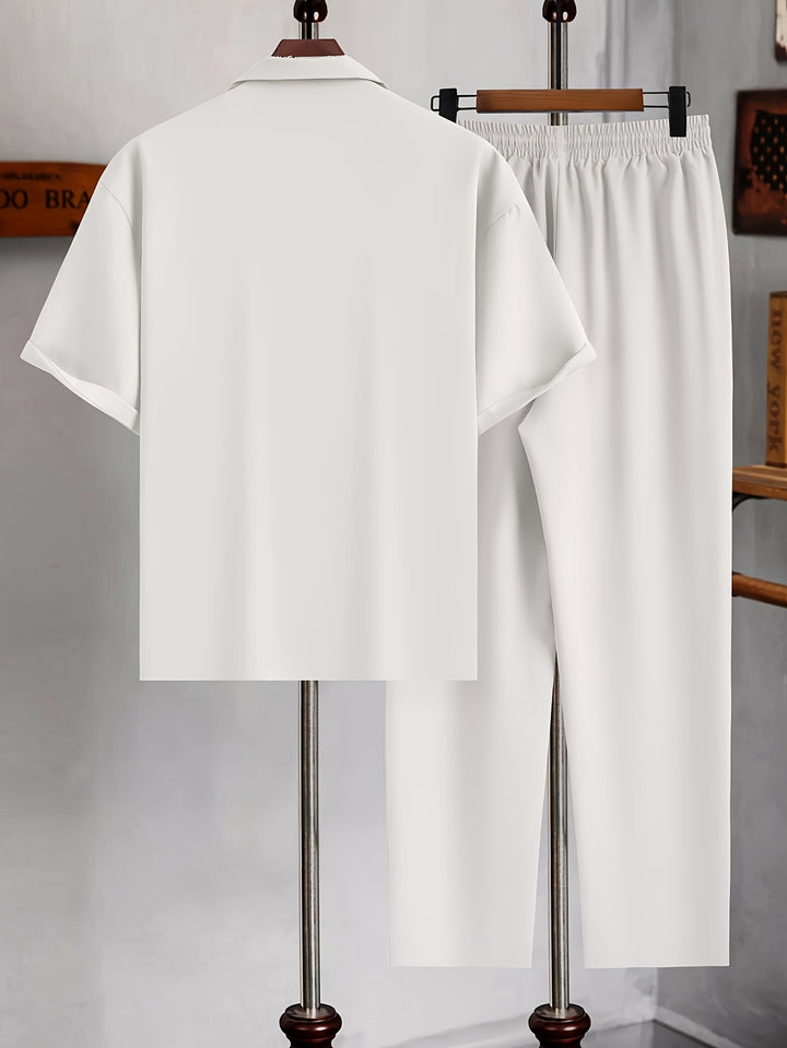 Relaxed Tailored Short Sleeve Shirt and Trousers Set