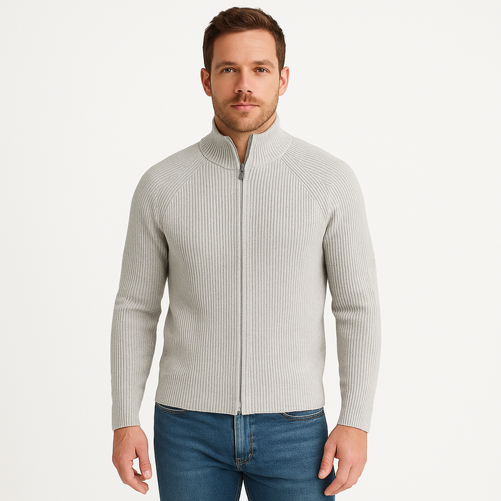 Colton Kaschmirpullover mit Reißverschluss