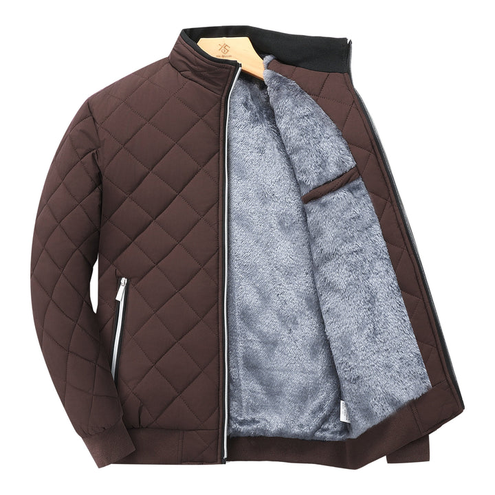 Quilted Fleece-Lined Bomber Jacket