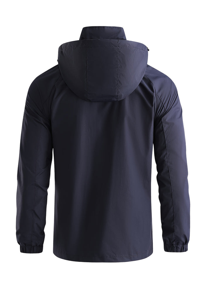 Lightweight Hooded Windbreaker Jacket