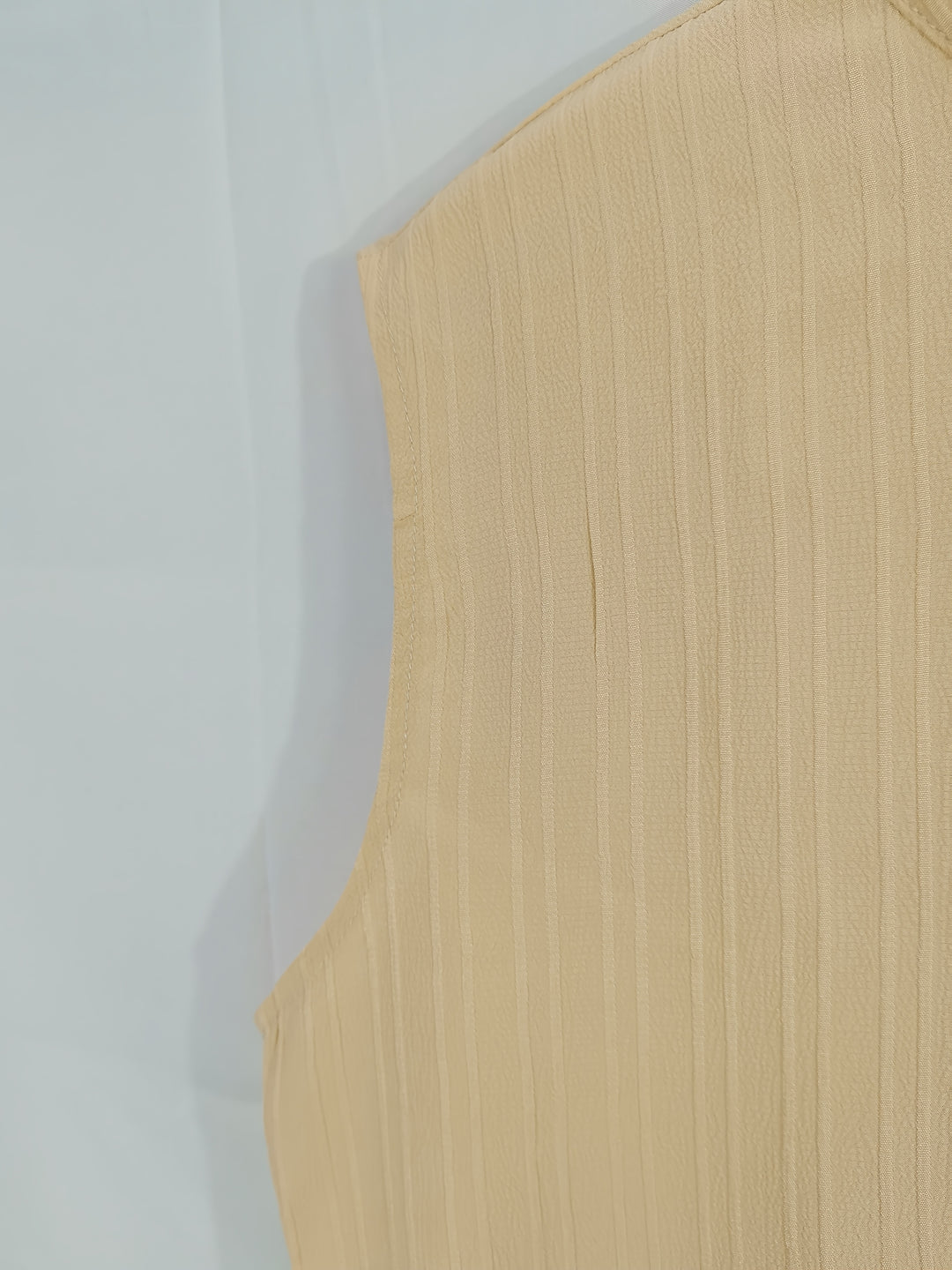 Sleeveless Pleated Button Shirt and Shorts Set