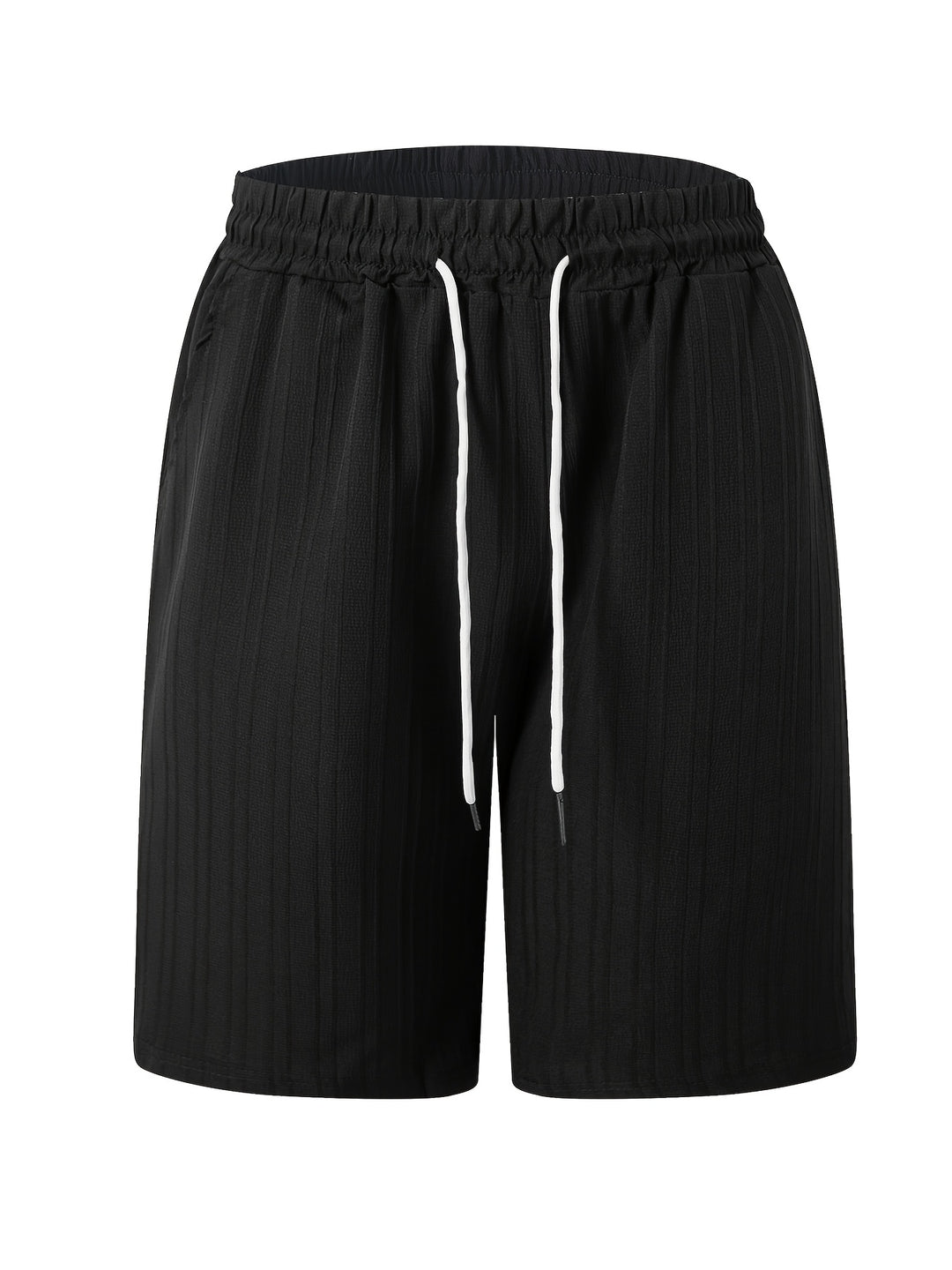 Sleeveless Pleated Button Shirt and Shorts Set