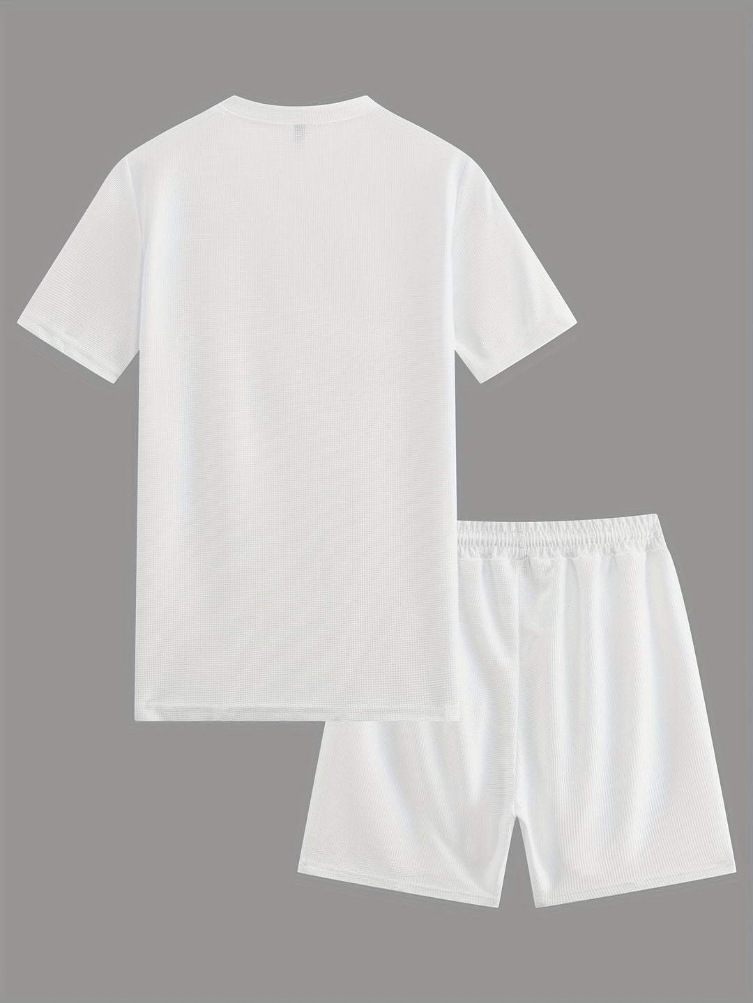 Textured Minimalist T-Shirt and Shorts Set