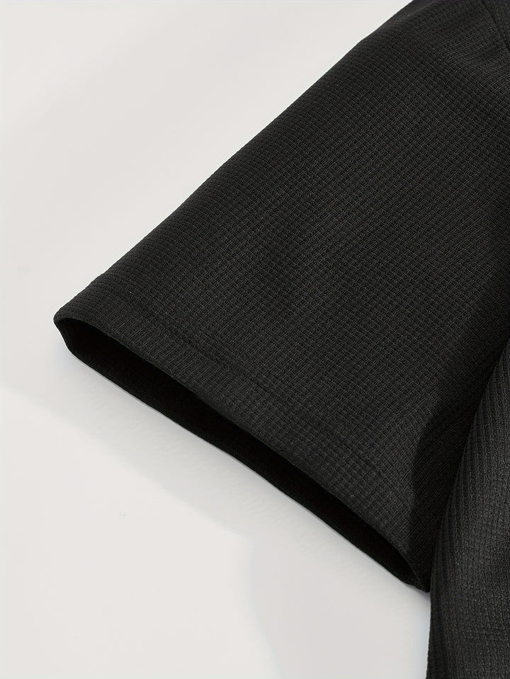 Textured Minimalist T-Shirt and Shorts Set