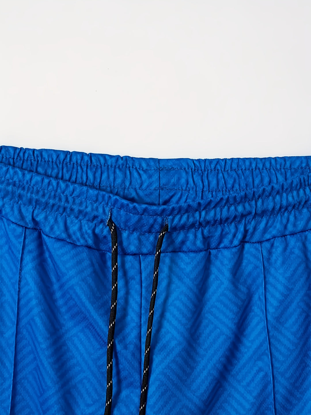 Textured Zip Polo Shirt and Shorts Set