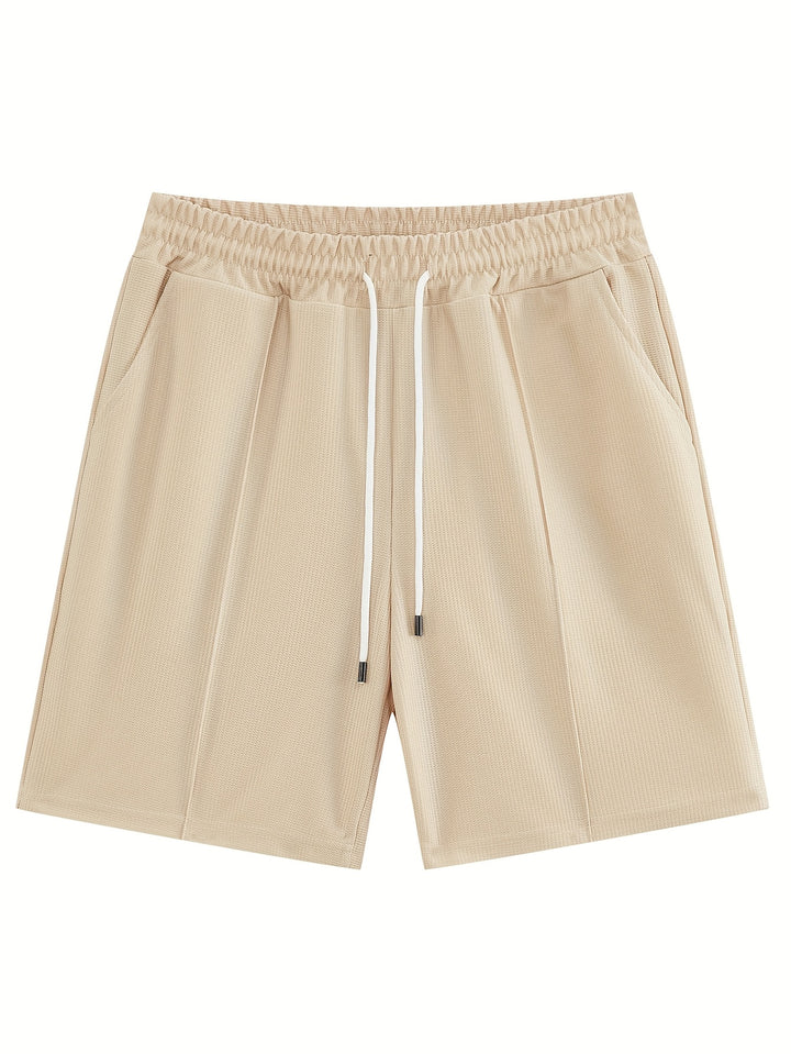 Textured Minimalist T-Shirt and Shorts Set