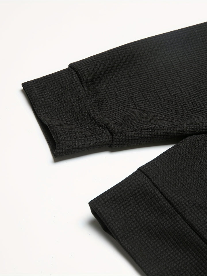 Textured Long Sleeve Top and Joggers Set