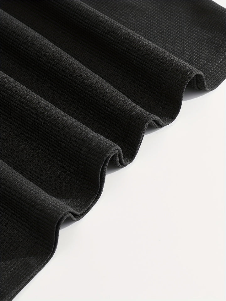 Textured Minimalist T-Shirt and Shorts Set