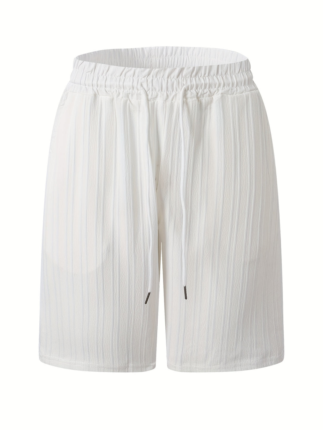 Sleeveless Pleated Button Shirt and Shorts Set