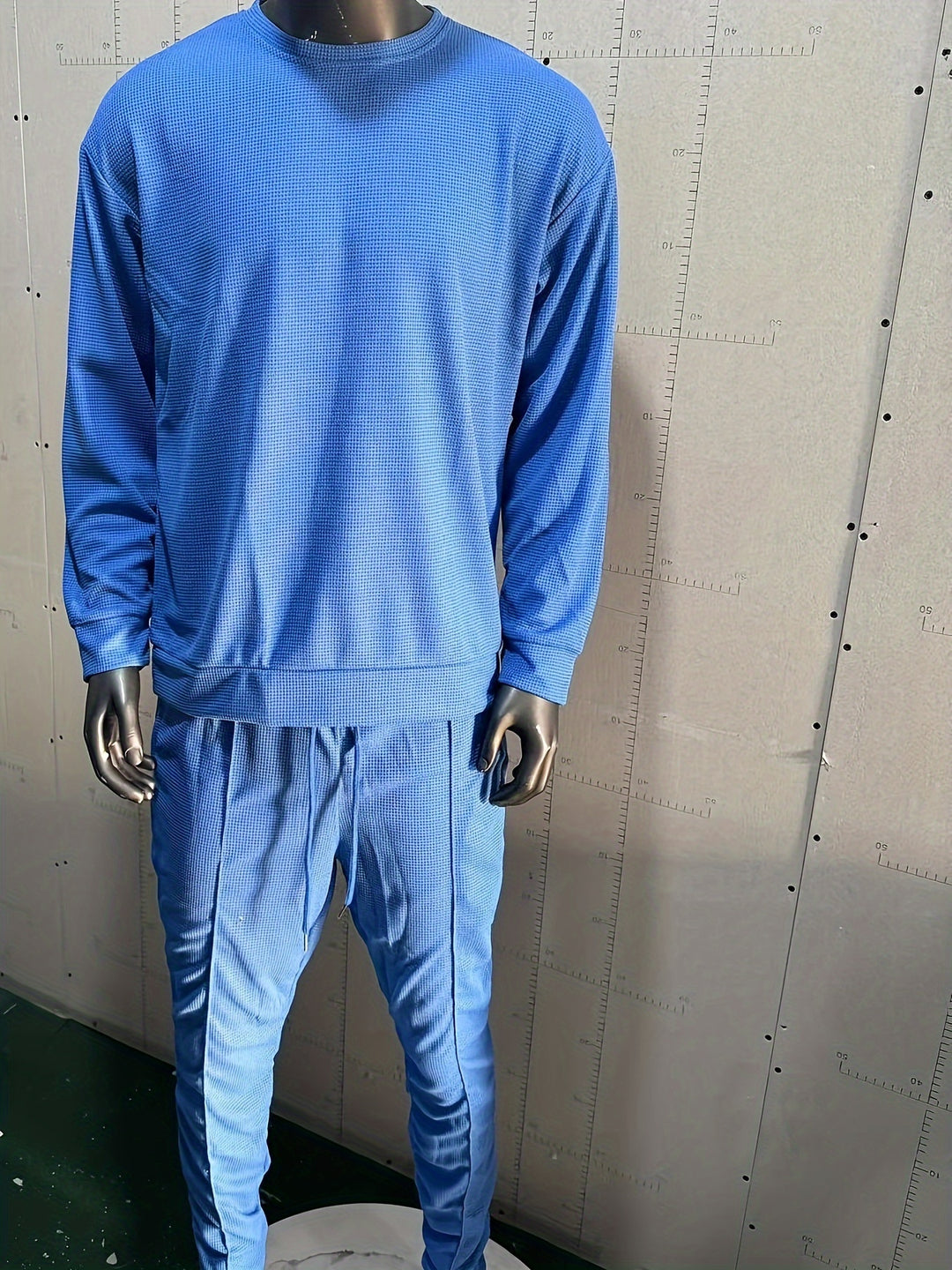 Textured Long Sleeve Top and Joggers Set