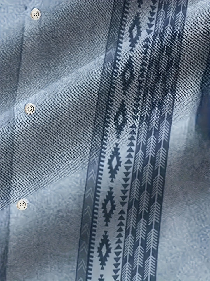 Geometric Pattern Beach Shirt