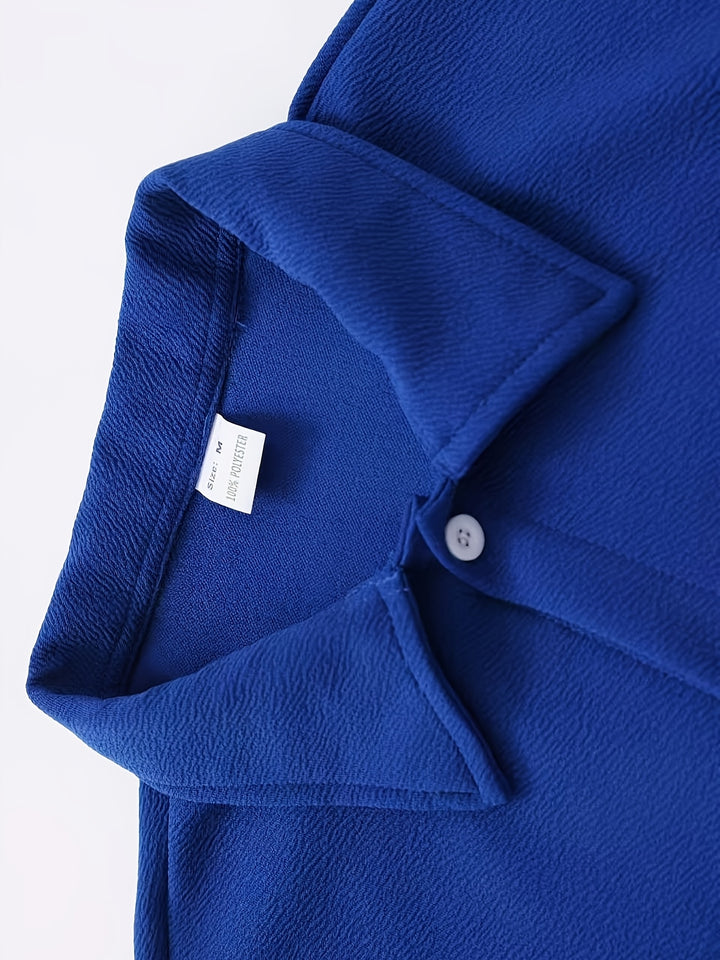 Textured Button-Up Shirt