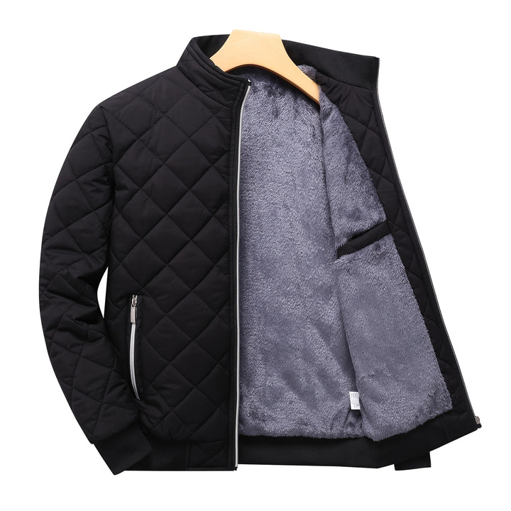 Quilted Fleece-Lined Bomber Jacket