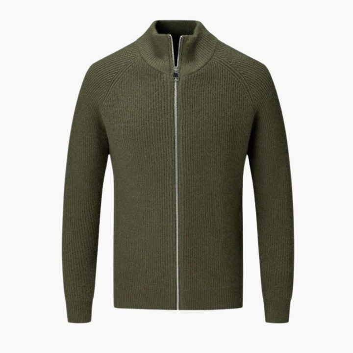 Colton Kaschmirpullover mit Reißverschluss