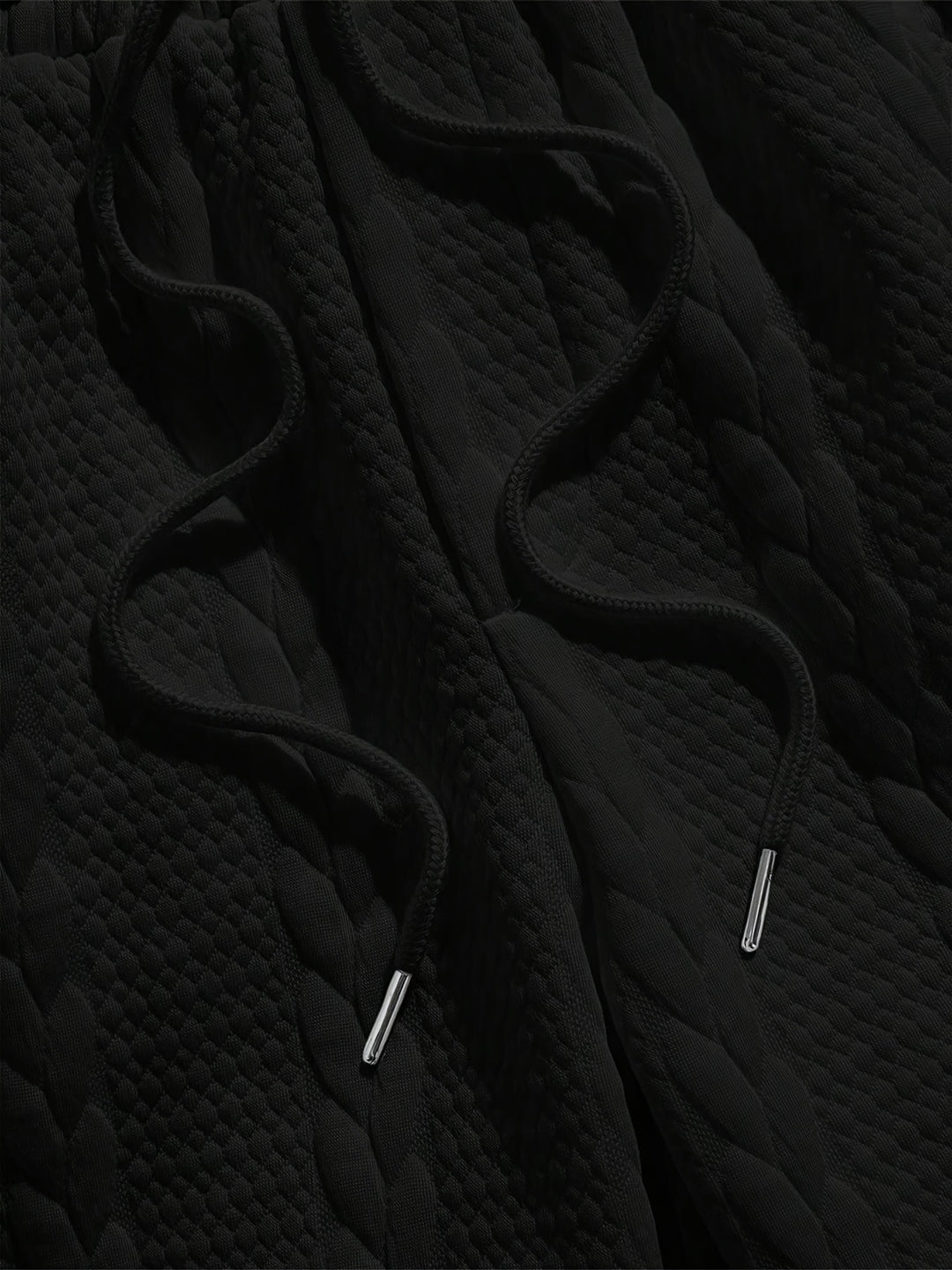 Textured Cable Knit T-Shirt and Shorts Set