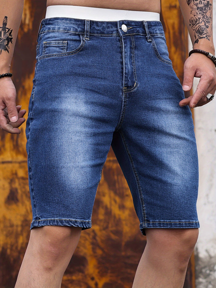 Slim-Fit Denim Shorts