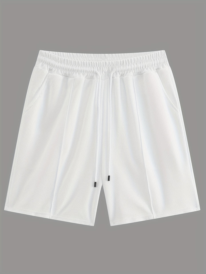 Textured Minimalist T-Shirt and Shorts Set