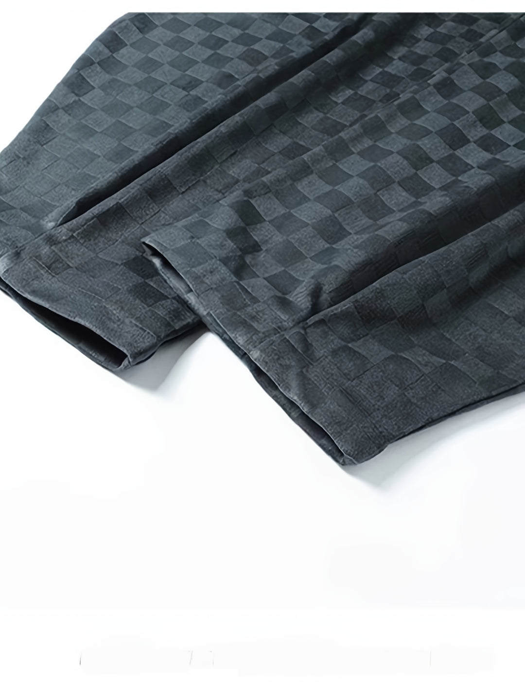 Checkered Loose-Fit Pants