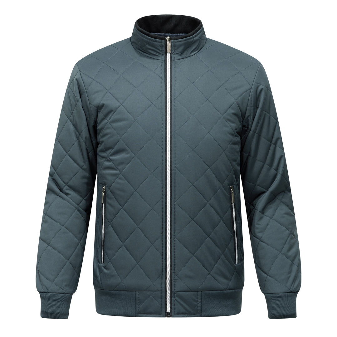Quilted Fleece-Lined Bomber Jacket
