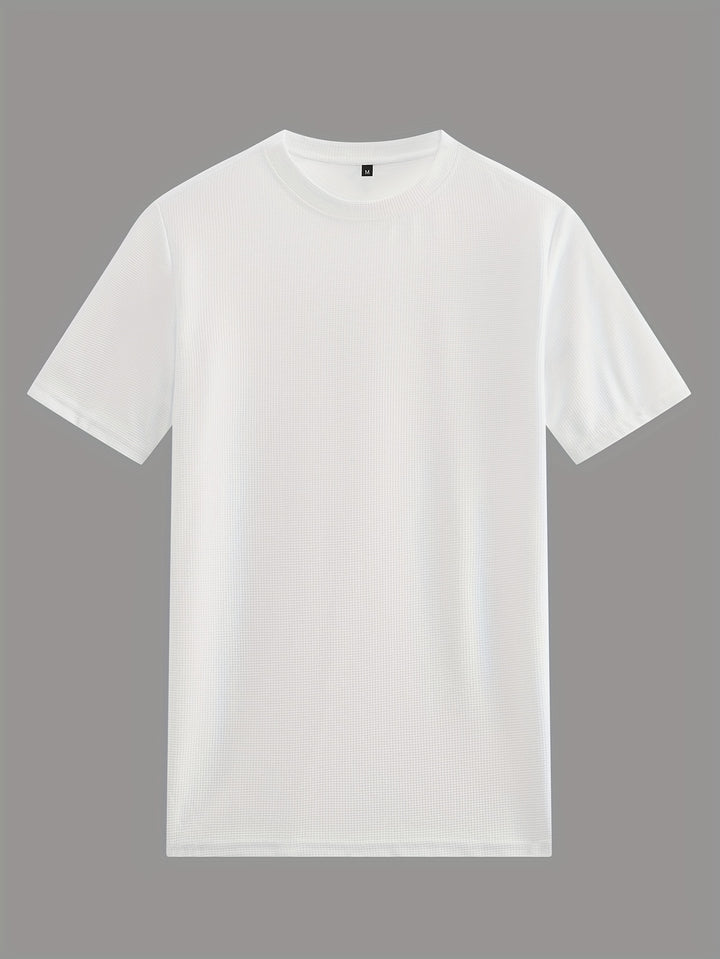 Textured Minimalist T-Shirt and Shorts Set