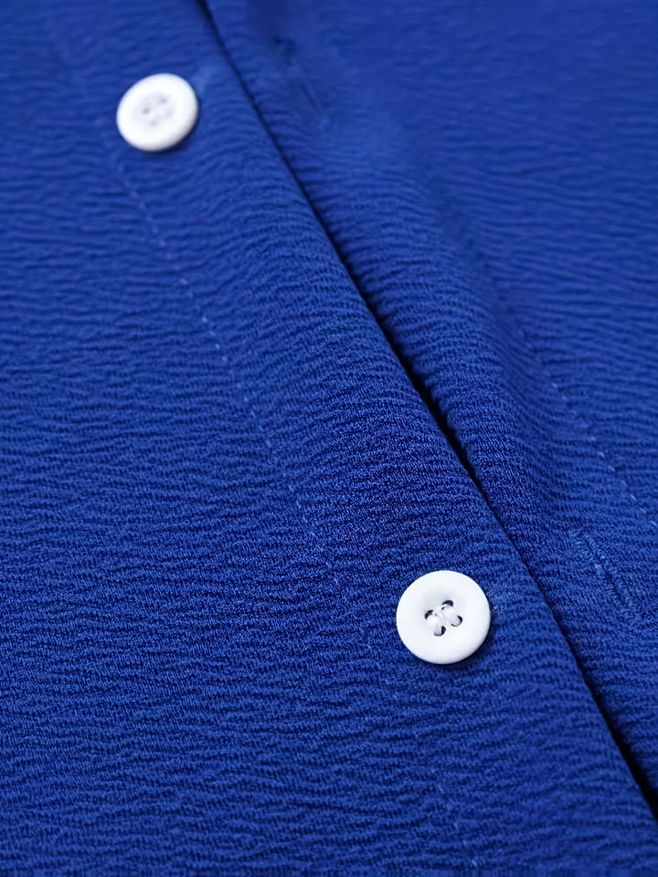 Textured Button-Up Shirt