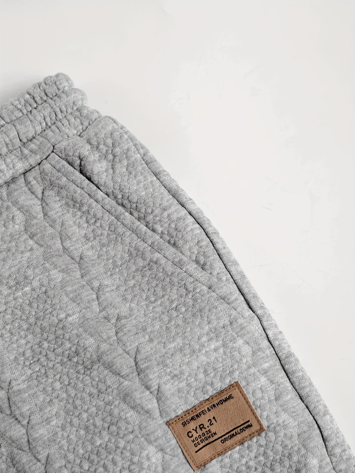 Textured Cable Knit T-Shirt and Shorts Set