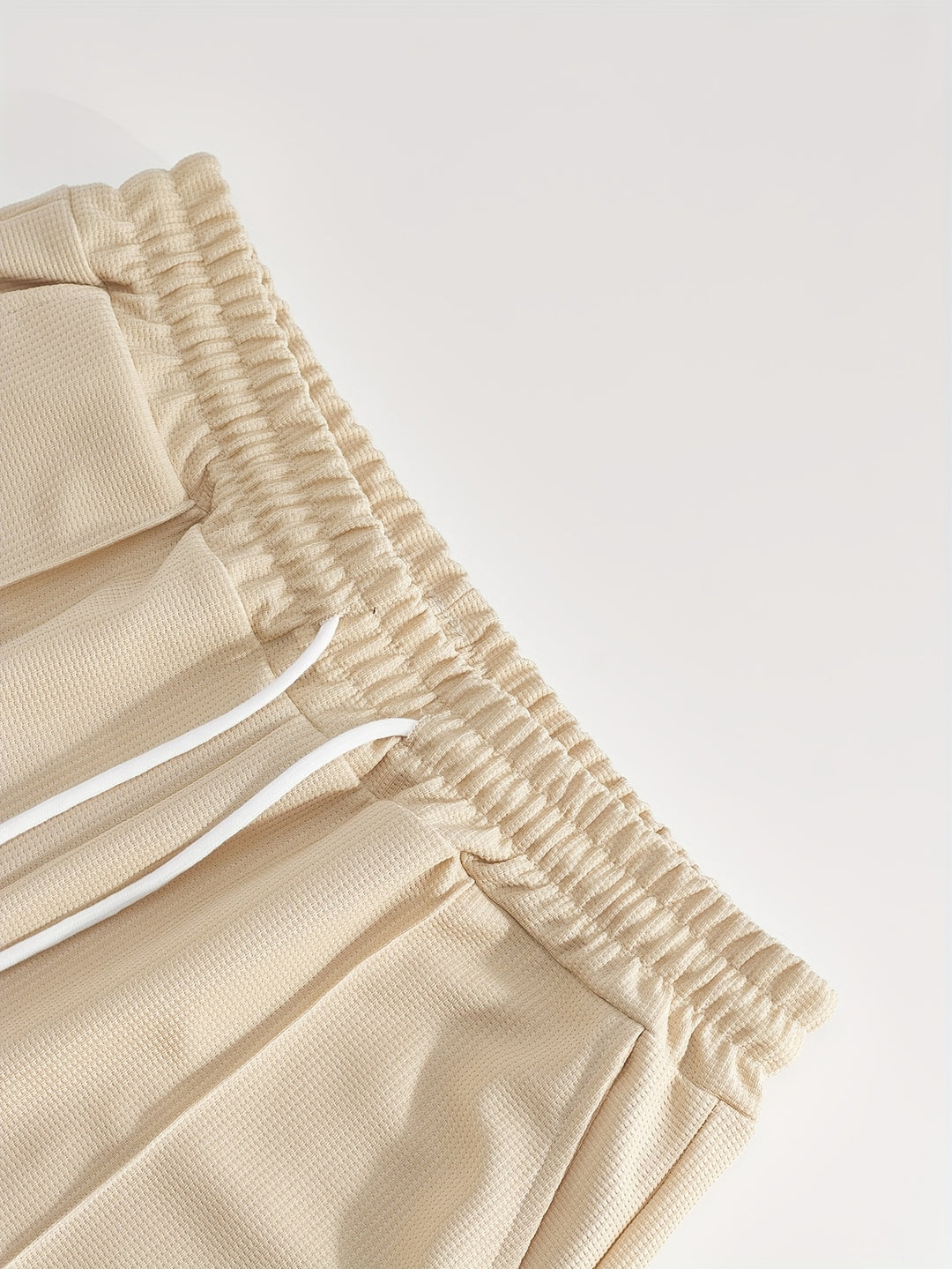 Textured Minimalist T-Shirt and Shorts Set