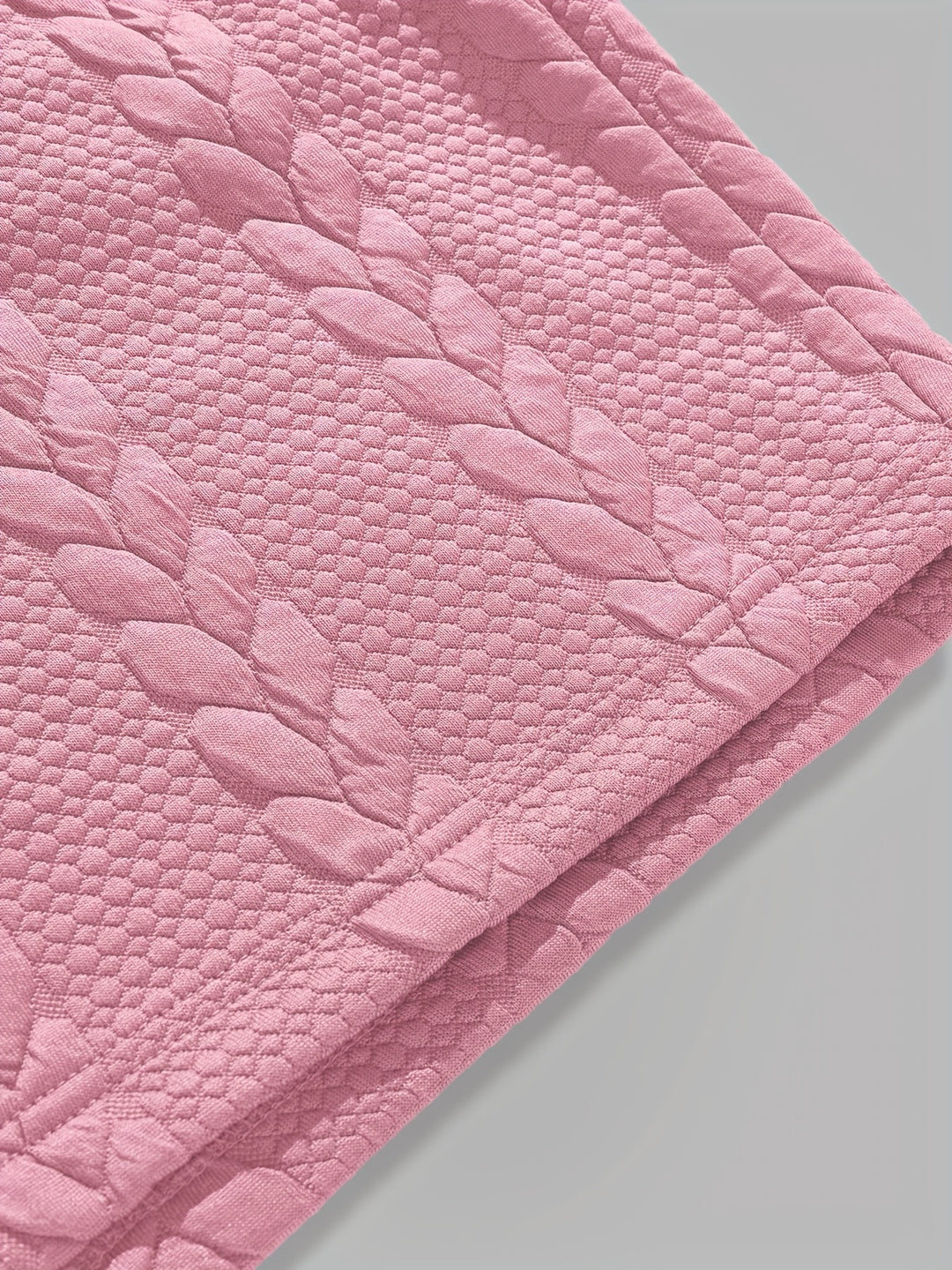 Textured Cable Knit T-Shirt and Shorts Set