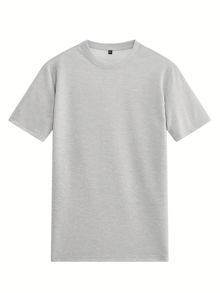 Textured Minimalist T-Shirt and Shorts Set