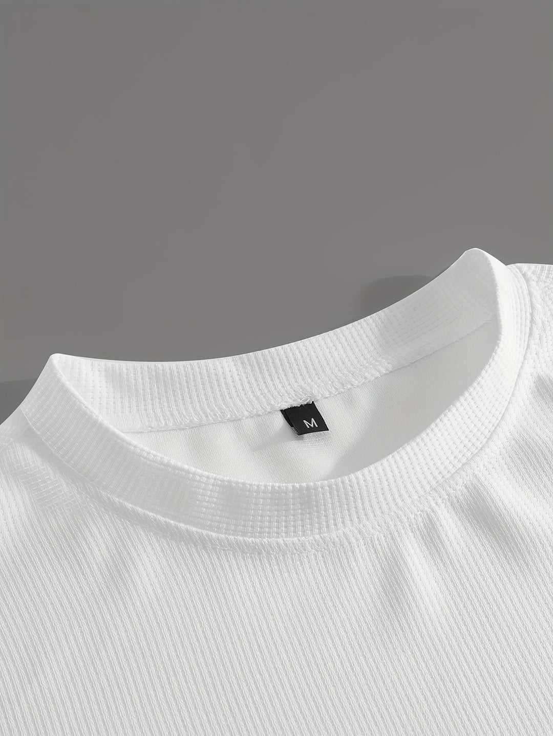 Textured Minimalist T-Shirt and Shorts Set